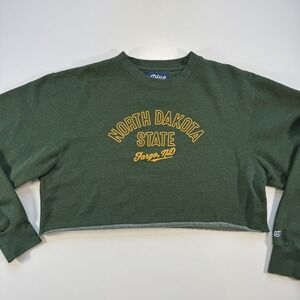 NORTH‎ DAKOTA STATE Fargo NDSU Blue 84 Cropped Sweatshirt W's Medium Green